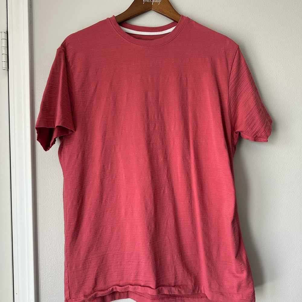 Kenneth Cole Men's Crewneck T-Shirt - Coral Pink - Picture 2 of 5